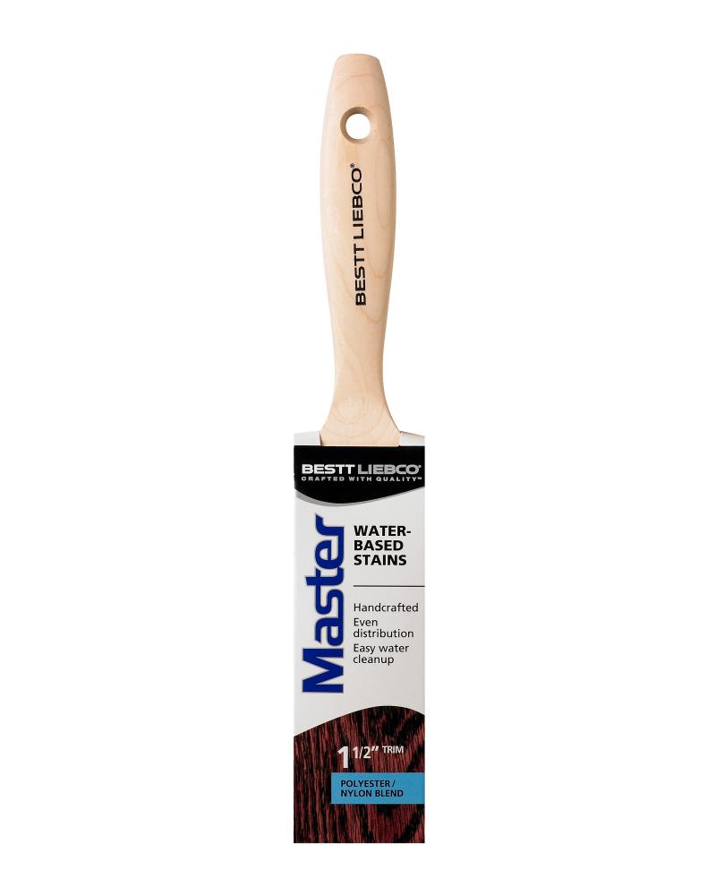Bestt Liebco Master Water Based Stain Trim Brush, 1-1/2 in.<span class=' ItemWarning' style='display:block;'>Item is usually in stock, but we&#39;ll be in touch if there&#39;s a problem<br /></span>