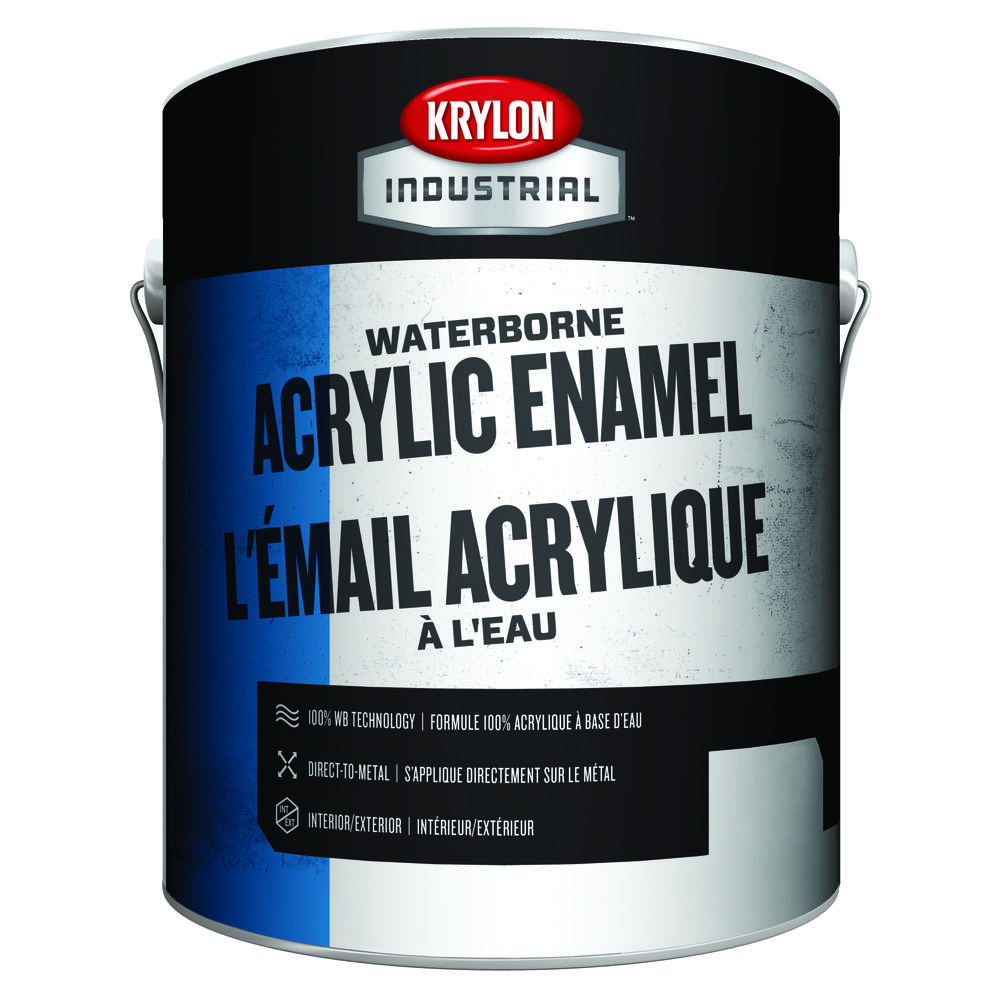 Krylon Industrial Waterborne Acrylic Enamel, Gloss, Deep Base, 1 Gallon<span class=' ItemWarning' style='display:block;'>Item is usually in stock, but we&#39;ll be in touch if there&#39;s a problem<br /></span>