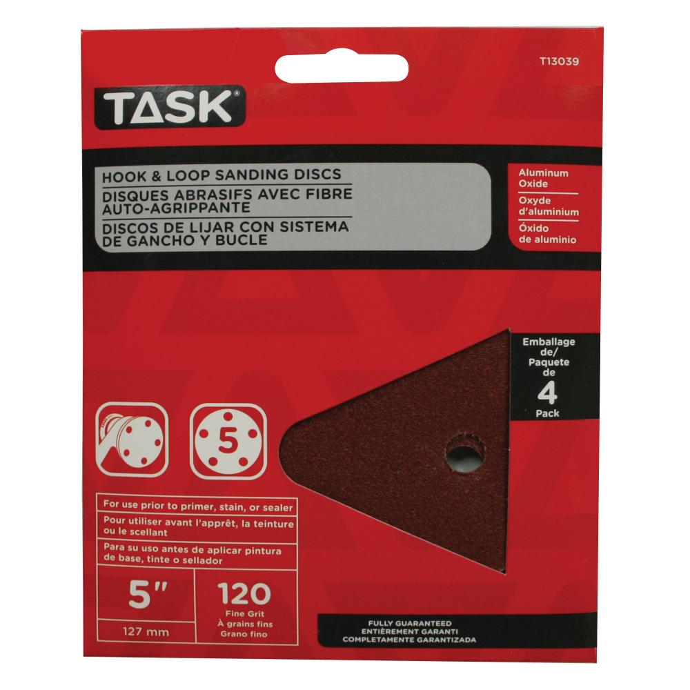 5&#34; 5 Hole 120 Grit Hook & Loop Sanding Discs - 4/pack<span class=' ItemWarning' style='display:block;'>Item is usually in stock, but we&#39;ll be in touch if there&#39;s a problem<br /></span>