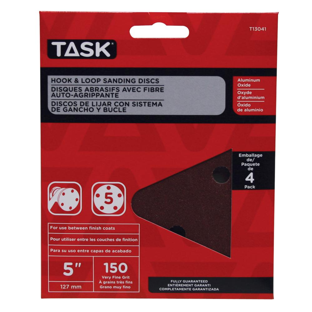 5&#34; 5 Hole 150 Grit Hook & Loop Sanding Discs - 4/pack<span class=' ItemWarning' style='display:block;'>Item is usually in stock, but we&#39;ll be in touch if there&#39;s a problem<br /></span>