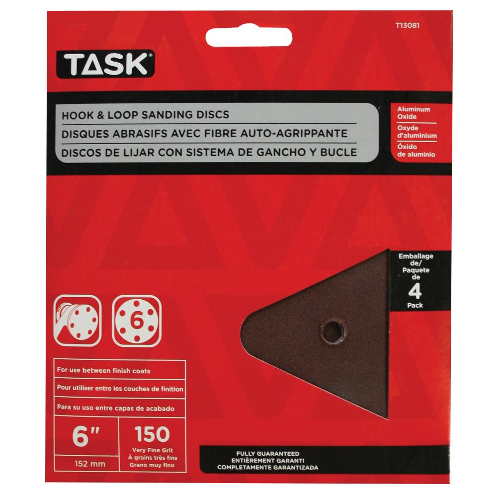 6&#34; 6 Hole 150 Grit Hook & Loop Sanding Discs - 4/pack<span class=' ItemWarning' style='display:block;'>Item is usually in stock, but we&#39;ll be in touch if there&#39;s a problem<br /></span>