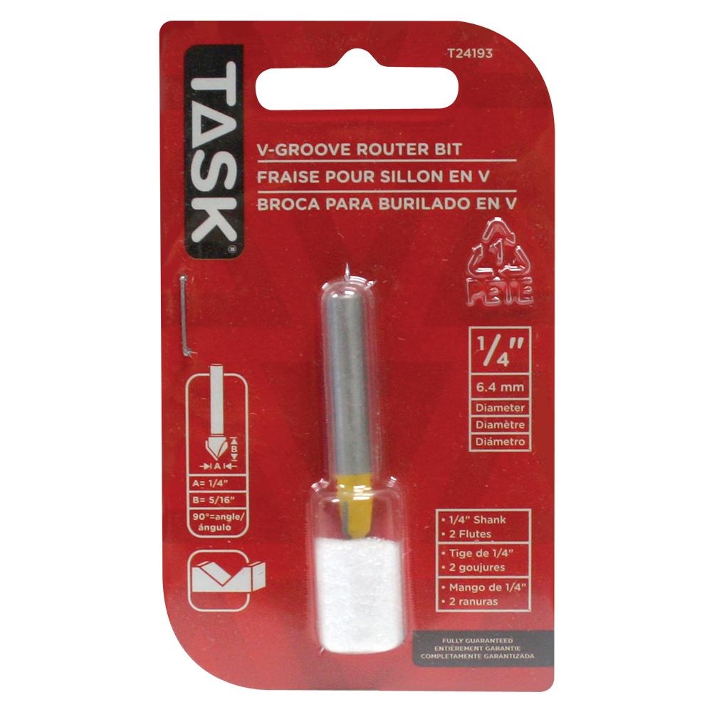 V-Groove 90° 1/4&#34; x 5/16&#34; Carbide Ht. 1/4&#34; Shank Router Bit<span class=' ItemWarning' style='display:block;'>Item is usually in stock, but we&#39;ll be in touch if there&#39;s a problem<br /></span>