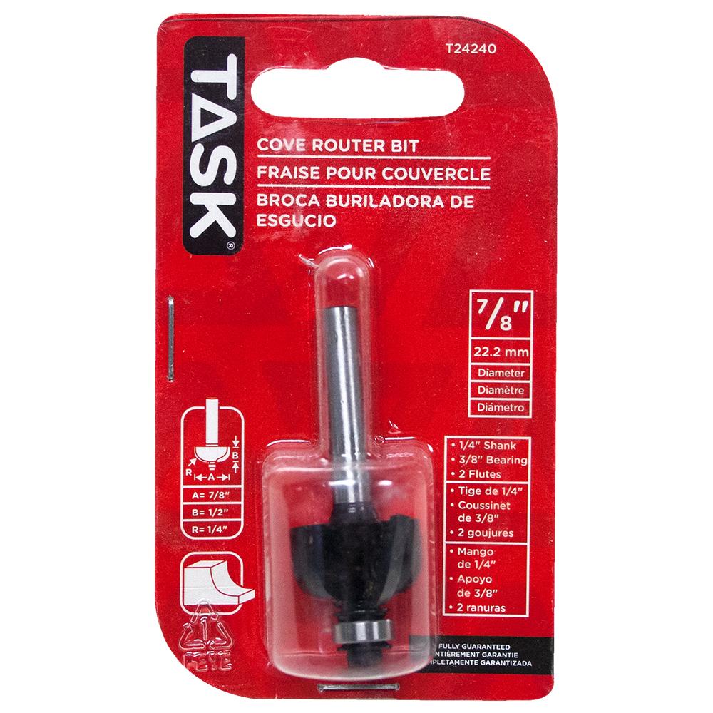 Cove 3/8&#34; Bearing 7/8&#34; x 1/2&#34; Carbide Ht. 1/4&#34; Radius 1/4&#34; Shank Router Bit<span class=' ItemWarning' style='display:block;'>Item is usually in stock, but we&#39;ll be in touch if there&#39;s a problem<br /></span>