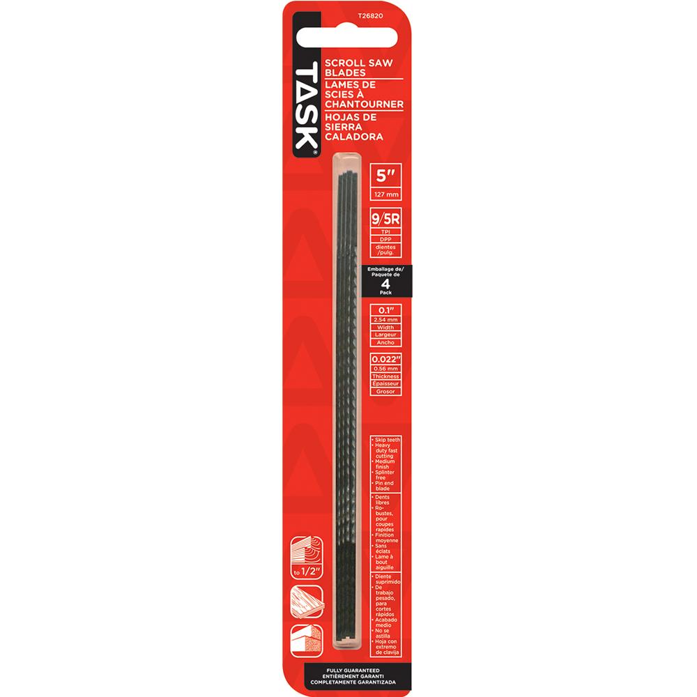 5&#34; Plain End .022 x .100 x 9T/5R Scroll Saw Blades - 4/pack<span class=' ItemWarning' style='display:block;'>Item is usually in stock, but we&#39;ll be in touch if there&#39;s a problem<br /></span>