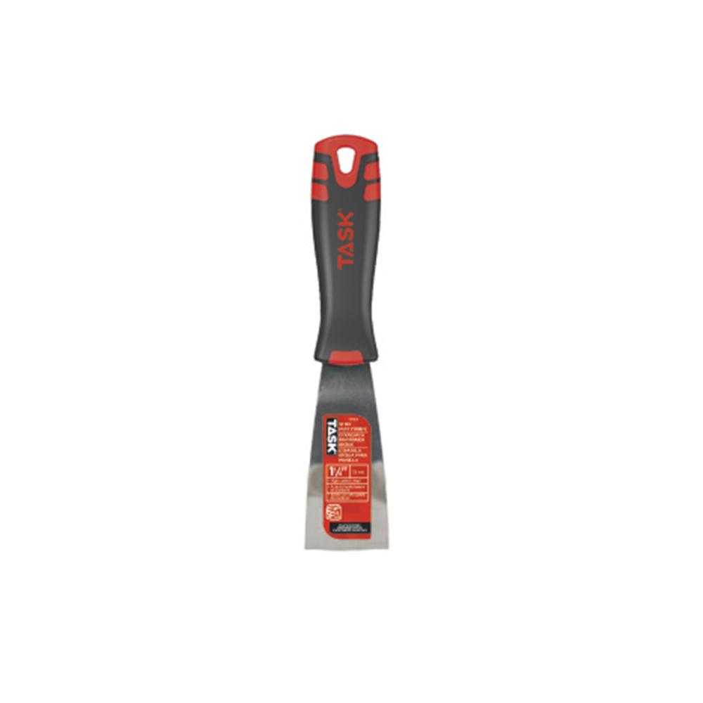 1-1/4&#34; Stiff High Carbon Steel Putty Knife with FlexFit Grip<span class=' ItemWarning' style='display:block;'>Item is usually in stock, but we&#39;ll be in touch if there&#39;s a problem<br /></span>