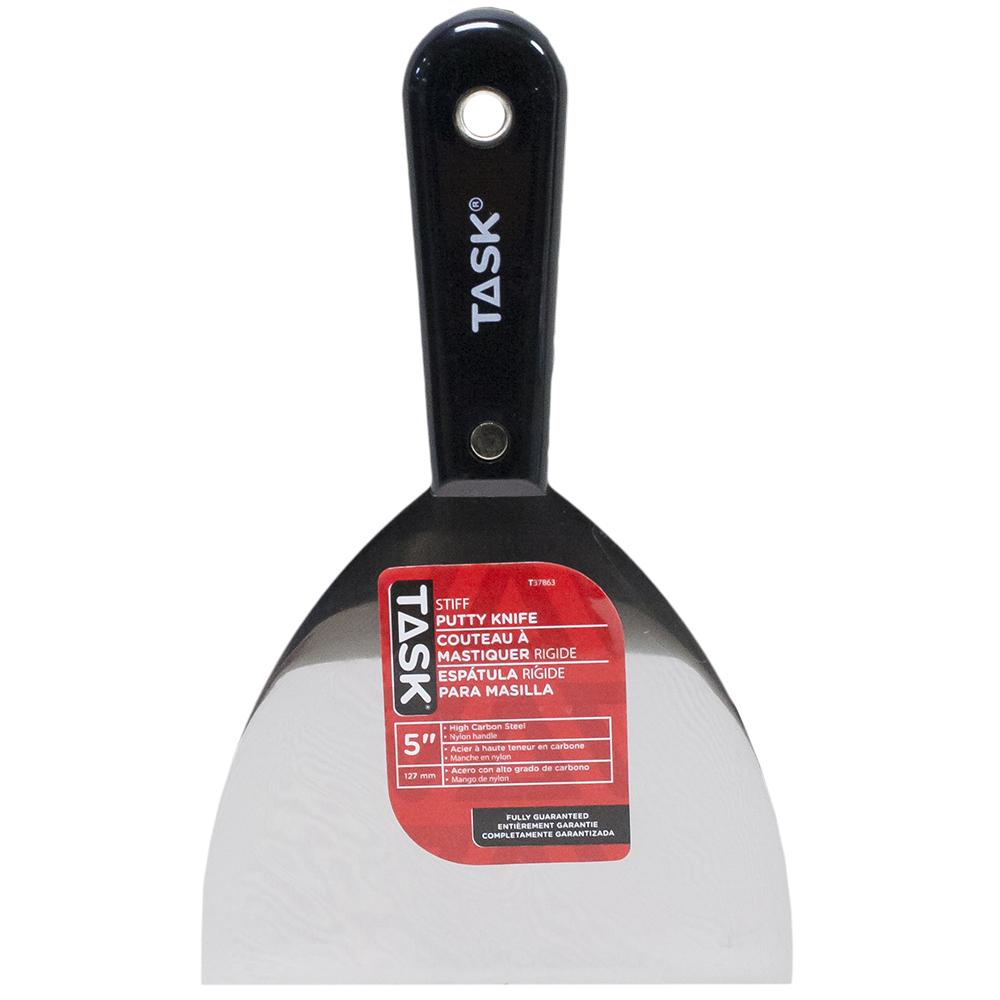 5&#39;&#39; Stiff High Carbon Steel Putty Knife with Nylon Handle<span class=' ItemWarning' style='display:block;'>Item is usually in stock, but we&#39;ll be in touch if there&#39;s a problem<br /></span>