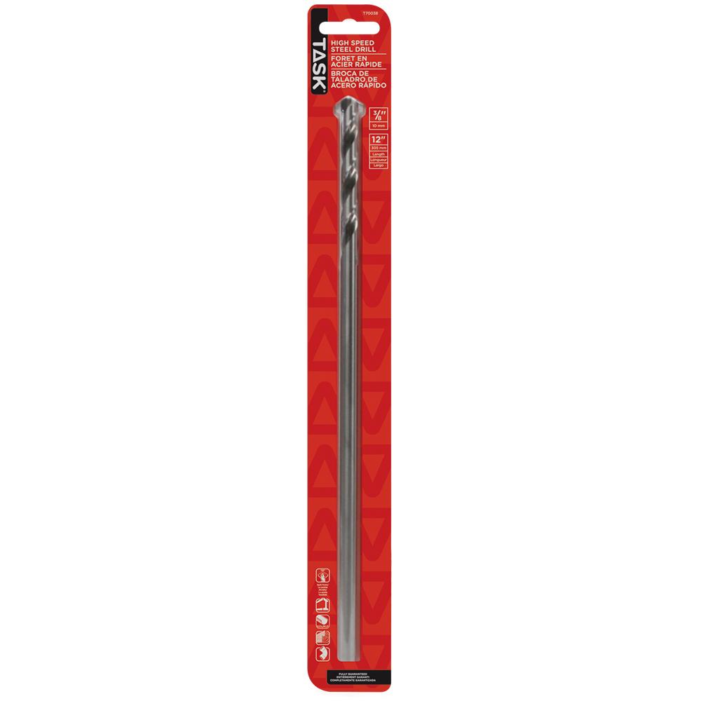 3/8&#34; 12&#34; Long HSS Drill Bit<span class=' ItemWarning' style='display:block;'>Item is usually in stock, but we&#39;ll be in touch if there&#39;s a problem<br /></span>