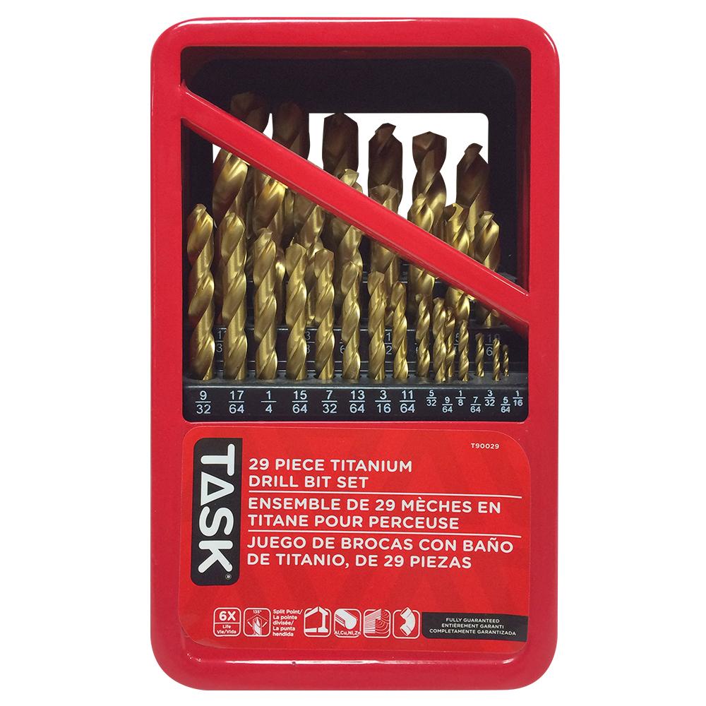 29pc Ti-N Coated HSS Drill Bit Set - Metal Index Box<span class=' ItemWarning' style='display:block;'>Item is usually in stock, but we&#39;ll be in touch if there&#39;s a problem<br /></span>