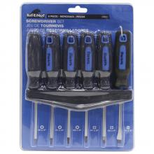 Task Tools 00693 - 6pc Soft Grip Screwdriver Set - Clamshell