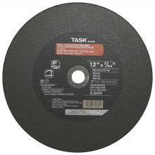 Task Tools 31232B - 12" x 7/64" 1" Arbor Double Reinforced Metal Chop Saw Wheel - Bulk
