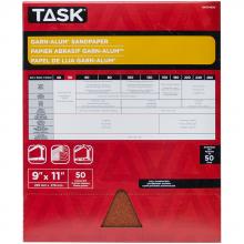 Task Tools GAO14050 - 9" x 11" 50 Grit Coarse Garn-Alum Sandpaper - Bulk