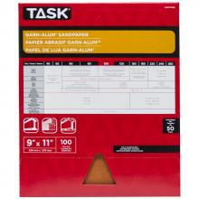 Task Tools GAO14100 - 9" x 11" 100 Grit Fine Garn-Alum Sandpaper - Bulk