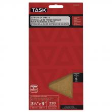 Task Tools OSO8220 - 3-2/3" x 9" 220 Grit Very Fine Aluminum Oxide 1/3 Clip-On Sheets - 5/pack