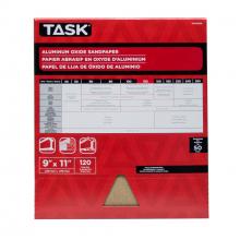 Task Tools PAO15120 - 9" x 11" 120 Grit Fine Premium Aluminum Oxide Sandpaper - Bulk