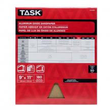 Task Tools PAO15180 - 9" x 11" 180 Grit Very Fine Premium Aluminum Oxide Sandpaper - Bulk