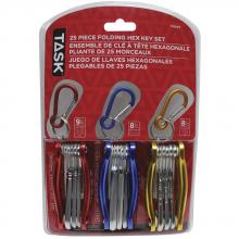 Task Tools T16053 - 25pc Metric, SAE & Torx Aluminum Frame Hex Key Set - 3/pack