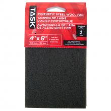 Task Tools T22590 - 4" x 6" Fine Grey Synthetic Steel Wool Pad - 2/pack