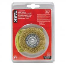 Task Tools T25615 - 2-1/2" Fine Brass Coated Steel Crimp Wire Wheel