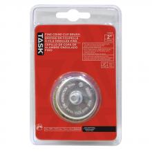 Task Tools T25626 - 2" Fine Brass Coated Steel Wire Crimp Cup Brush