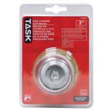 Task Tools T25628 - 3" Fine Brass Coated Steel Wire Crimp Cup Brush