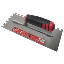 Task Tools T33627 - 11" x 4 1/2" (3/8" x 3/8" x 3/8") Square Notch Adhesive Trowel with FlexFit Grip