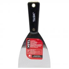 Task Tools T37924 - 4" Flexible High Carbon Steel Steel Putty Knife with Nylon Handle & Hammer Cap