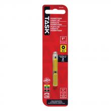 Task Tools T67410 - #0 Robertson® 1" Yellow Two-Piece Screwdriver Bit - 2/pack