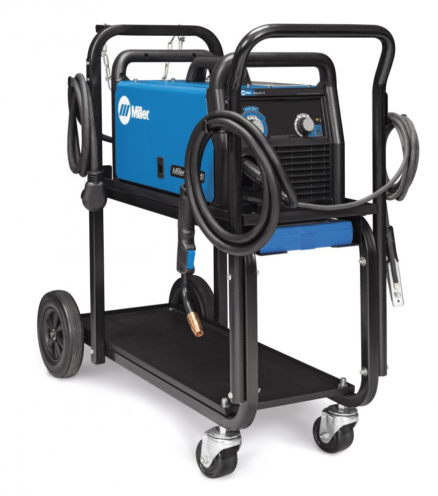 MillermaticIgnore 141 MIG Welder with Running Gear/Cylinder Rack<span class=' ItemWarning' style='display:block;'>Item is usually in stock, but we&#39;ll be in touch if there&#39;s a problem<br /></span>