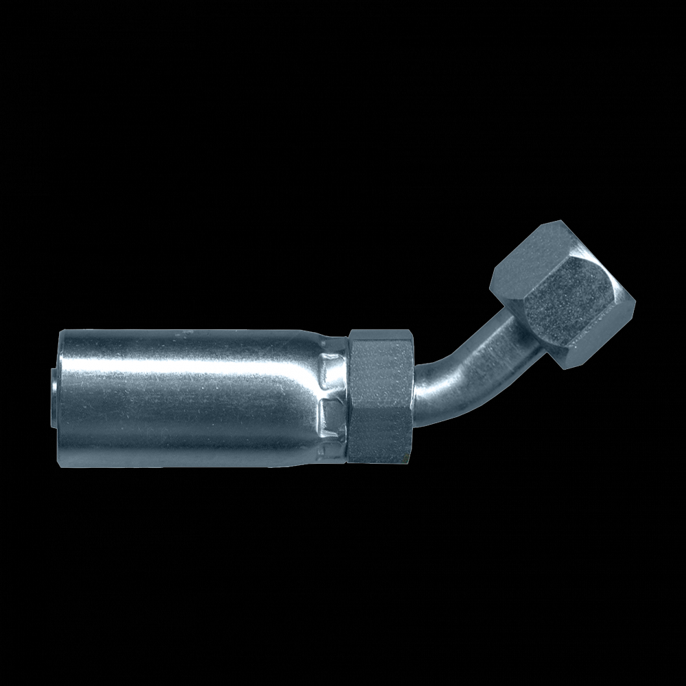 45 DEGREE ELBOW S.A.E. 37 DEGREE FEMALE FLARE SWIVEL<span class=' ItemWarning' style='display:block;'>Item is usually in stock, but we&#39;ll be in touch if there&#39;s a problem<br /></span>