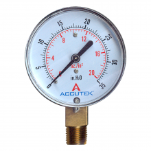 Fairview Ltd PG-35WCSD-2.5 - 1/4 NPT STEM MOUNT LOW PRESSURE GAUGE