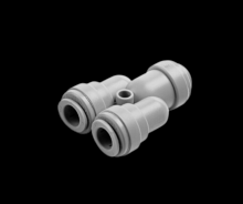 Fairview Ltd PI64Y-4 - Gry Acetal Two Way Divider 1/4
