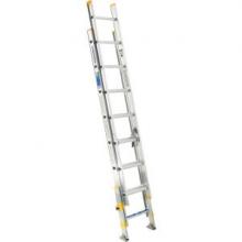 Werner-Ladder D1816-2EQca - D1816-2EQ 16ft Type I Aluminum D-Rung The EqualizerÂ® Extension Ladder