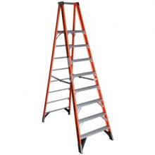 Werner-Ladder P7408 - 14ft Reach Height Fiberglass Platform Ladder 8ft Type IA P7408
