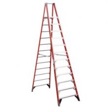 Werner-Ladder P7412 - 18ft Reach Height Fiberglass Platform Ladder 12ft Type IA P7412