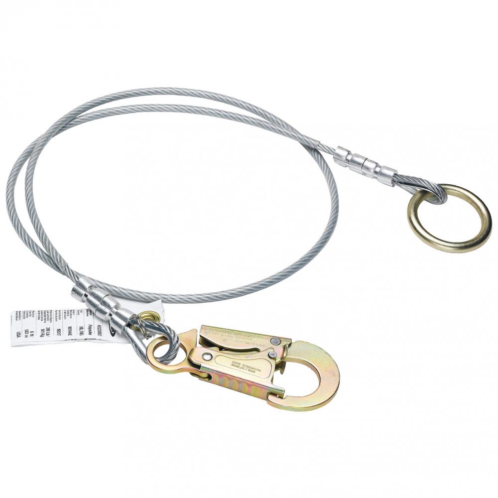 3ft Anchor Extension (1/4in Vinyl Coated Cable, O-Ring, Snaphook)<span class=' ItemWarning' style='display:block;'>Item is usually in stock, but we&#39;ll be in touch if there&#39;s a problem<br /></span>