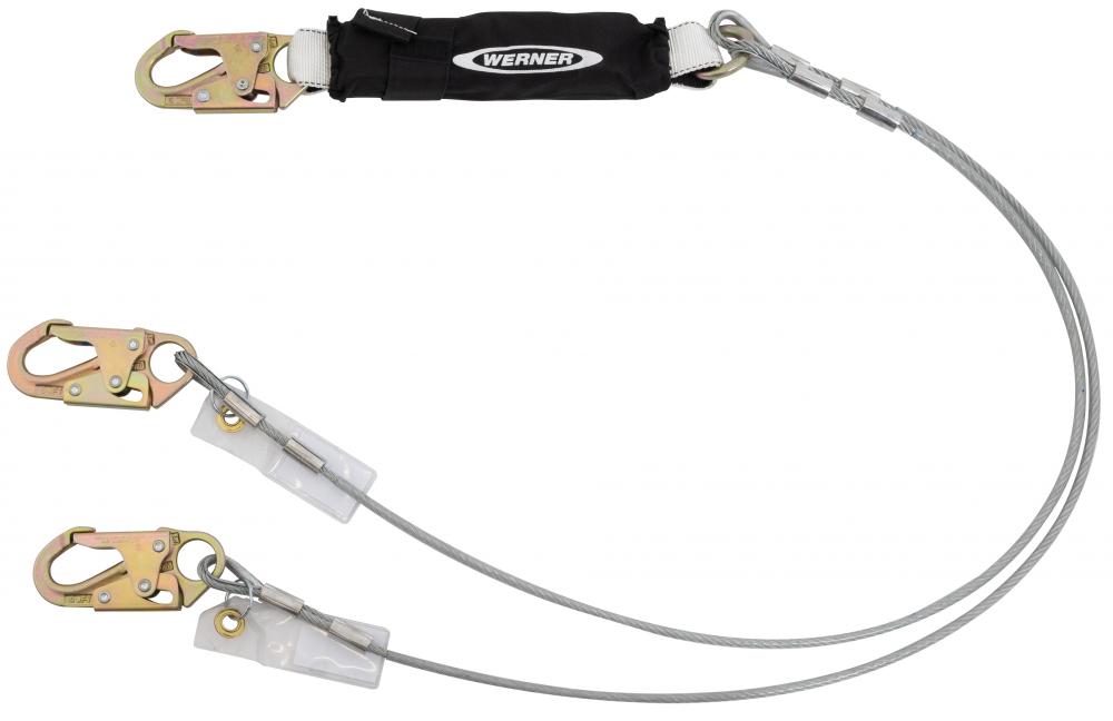 C461120LE Twin Leg Cable Leading Edge Lanyard (DCELL Shock Pack, 1/4in Vinyl Coa<span class=' ItemWarning' style='display:block;'>Item is usually in stock, but we&#39;ll be in touch if there&#39;s a problem<br /></span>