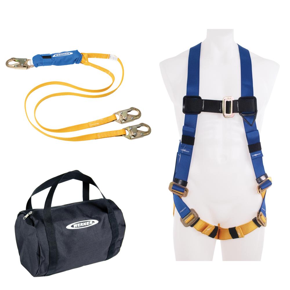 Aerial Kit with BaseWear Std Harness, 6ft DeCoil Dual Leg Lanyard<span class=' ItemWarning' style='display:block;'>Item is usually in stock, but we&#39;ll be in touch if there&#39;s a problem<br /></span>
