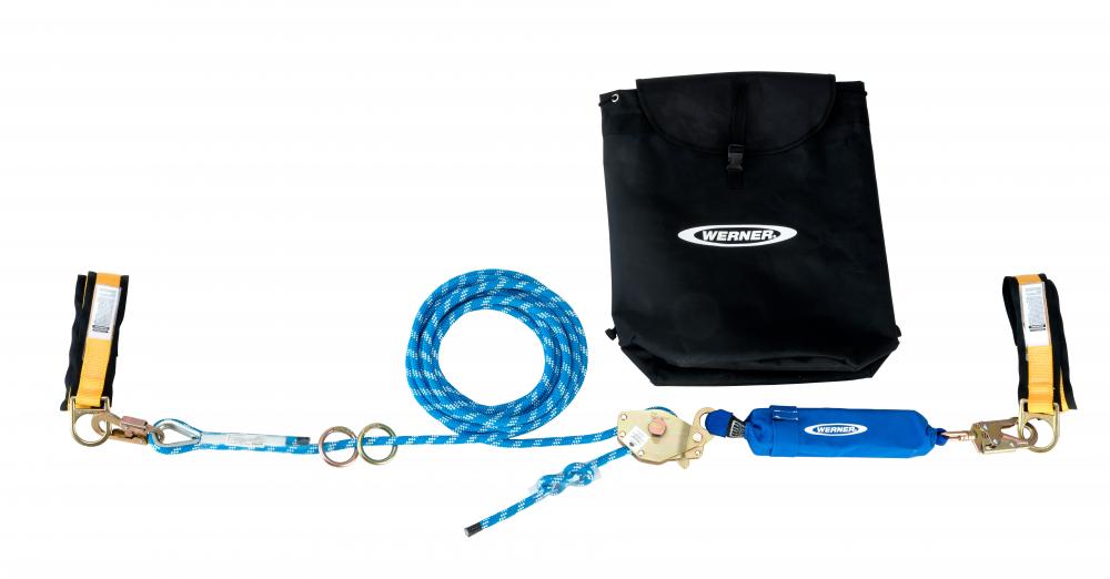 L100100 100ft 2-Man Rope Horizontal Lifeline System, Cross-Arm Strap, Rope Tensi<span class=' ItemWarning' style='display:block;'>Item is usually in stock, but we&#39;ll be in touch if there&#39;s a problem<br /></span>
