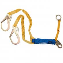 Werner Fall Protection C446200 - C446200 6ft DeCoil Stretch Twinleg Lanyard (DCELL Shock Pack, Elastic Web, Snap