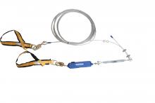 Werner Fall Protection L103060 - L103060 60ft 2-Man Cable Horizontal Lifeline System, Cross-Arm Strap