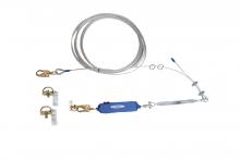 Werner Fall Protection L123060 - L123060 60ft 2-Man Cable Horizontal Lifeline System, D-Bolt Anchor