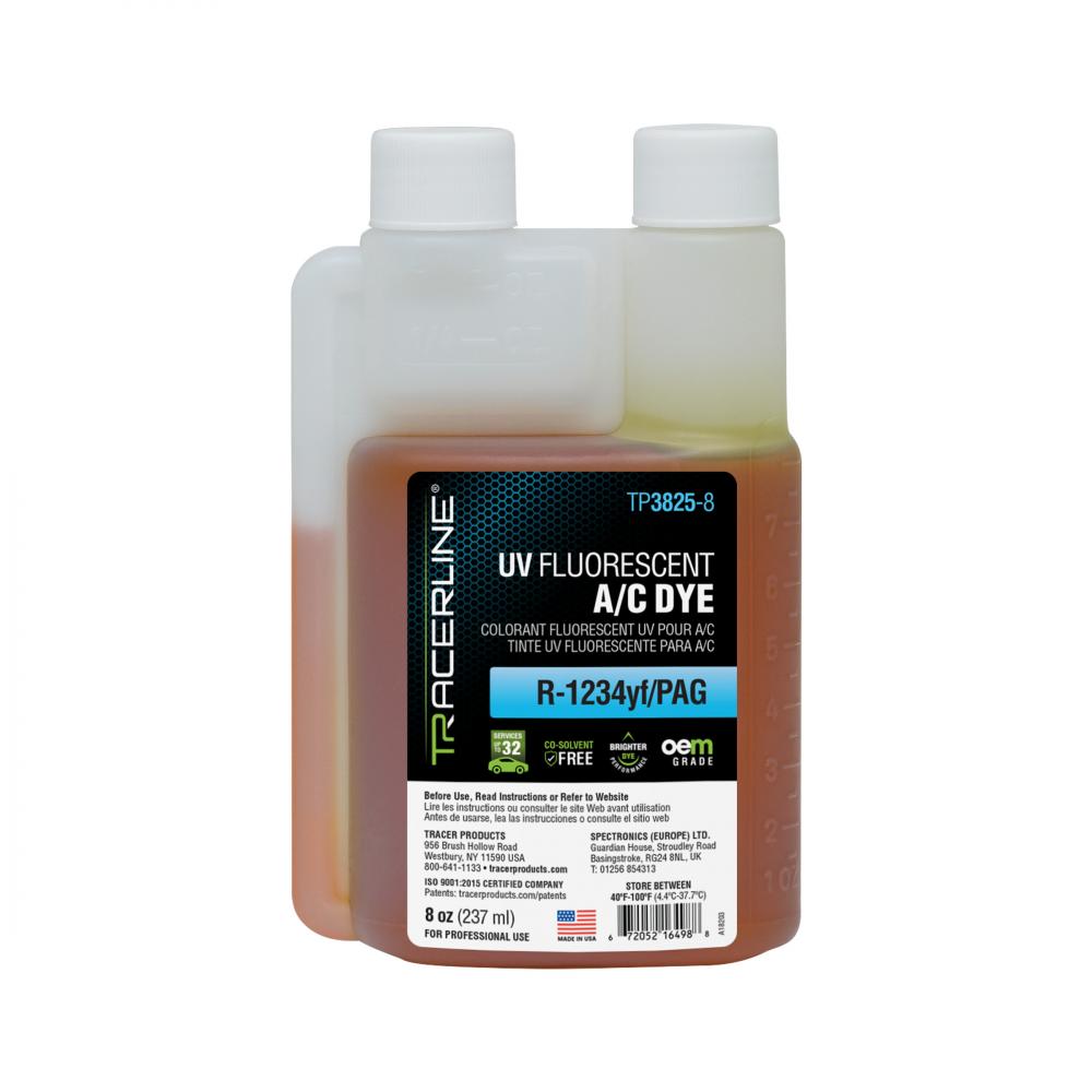DYE,A/C,R-1234YF/PAG,8 OZ,BOXED,NEW<span class=' ItemWarning' style='display:block;'>Item is usually in stock, but we&#39;ll be in touch if there&#39;s a problem<br /></span>