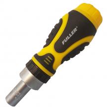 Fuller Tool 125-3006 - Ratcheting Multi-Bit Stubby Screwdriver (6-Pc.)