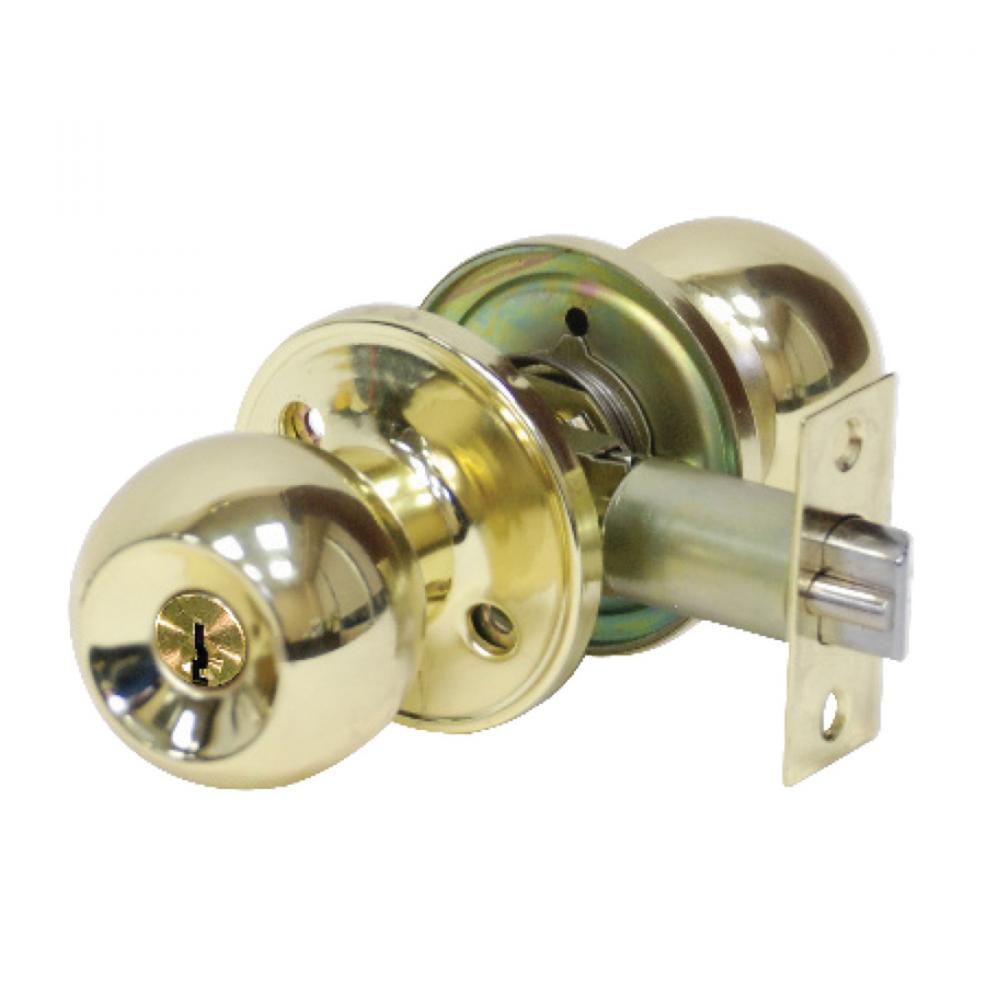 Door Lock Knob Entry Polish Brass<span class=' ItemWarning' style='display:block;'>Item is usually in stock, but we&#39;ll be in touch if there&#39;s a problem<br /></span>