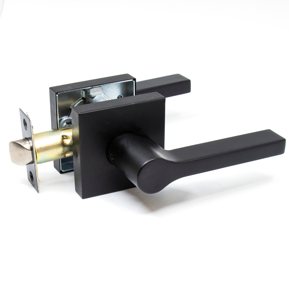 Door Lock Lever Passage Square Matte Black<span class=' ItemWarning' style='display:block;'>Item is usually in stock, but we&#39;ll be in touch if there&#39;s a problem<br /></span>