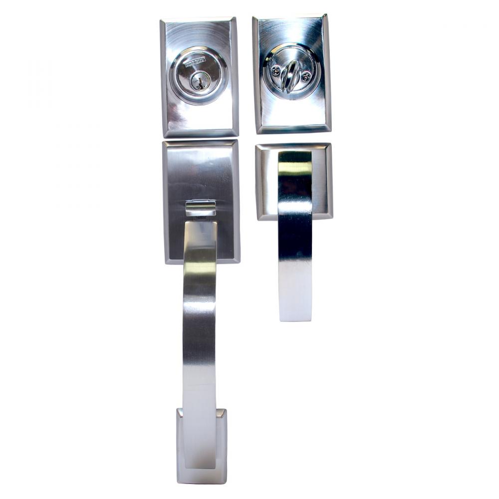 Door Lock Grip Square Satin Chrome (Zinc Alloy)<span class=' ItemWarning' style='display:block;'>Item is usually in stock, but we&#39;ll be in touch if there&#39;s a problem<br /></span>