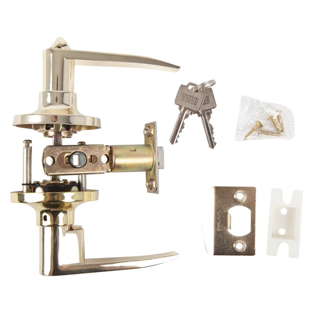 Door Lock Lever Entry Polished Brass<span class=' ItemWarning' style='display:block;'>Item is usually in stock, but we&#39;ll be in touch if there&#39;s a problem<br /></span>