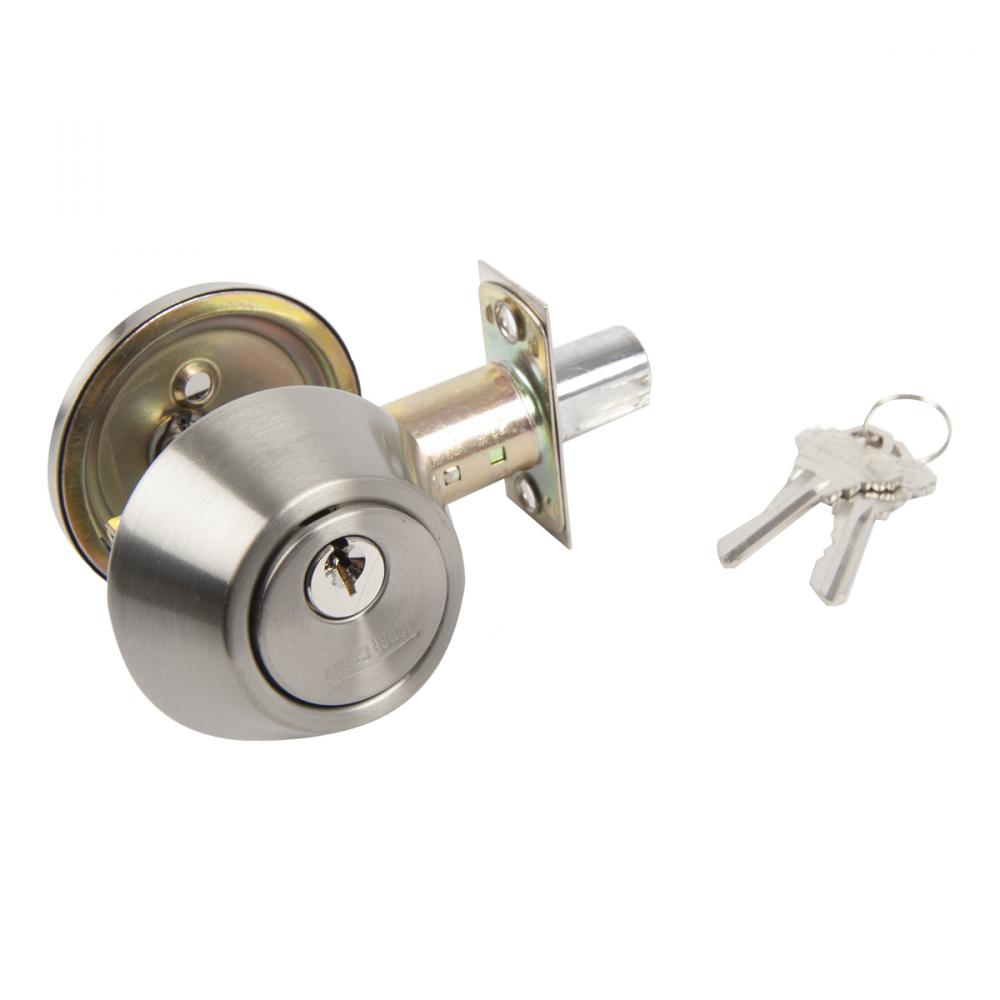 Deadbolt Single Cylinder Stainless Steel<span class=' ItemWarning' style='display:block;'>Item is usually in stock, but we&#39;ll be in touch if there&#39;s a problem<br /></span>