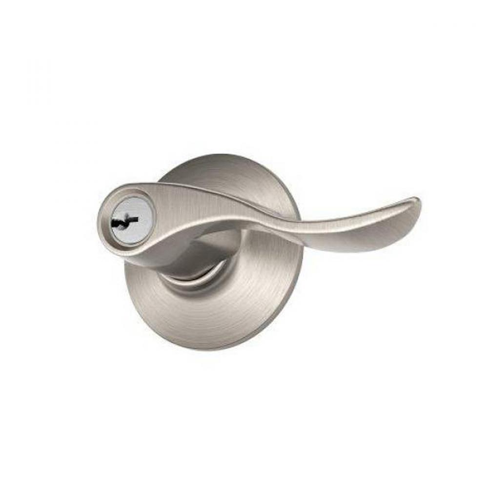 Door Lock Lever Entry Satin Nickel<span class=' ItemWarning' style='display:block;'>Item is usually in stock, but we&#39;ll be in touch if there&#39;s a problem<br /></span>