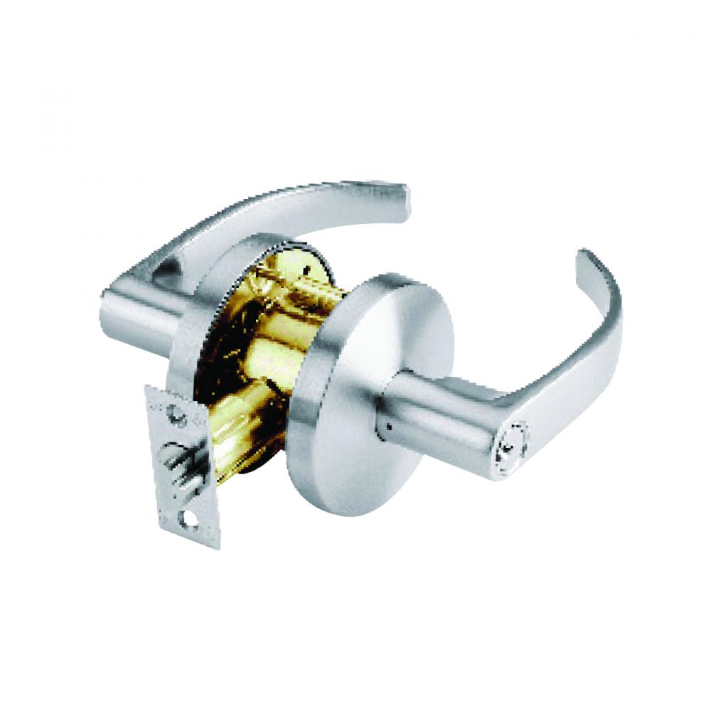 Door Lock Lever Set Privacy Satin Chrome (Commercial) Curved Handle<span class=' ItemWarning' style='display:block;'>Item is usually in stock, but we&#39;ll be in touch if there&#39;s a problem<br /></span>
